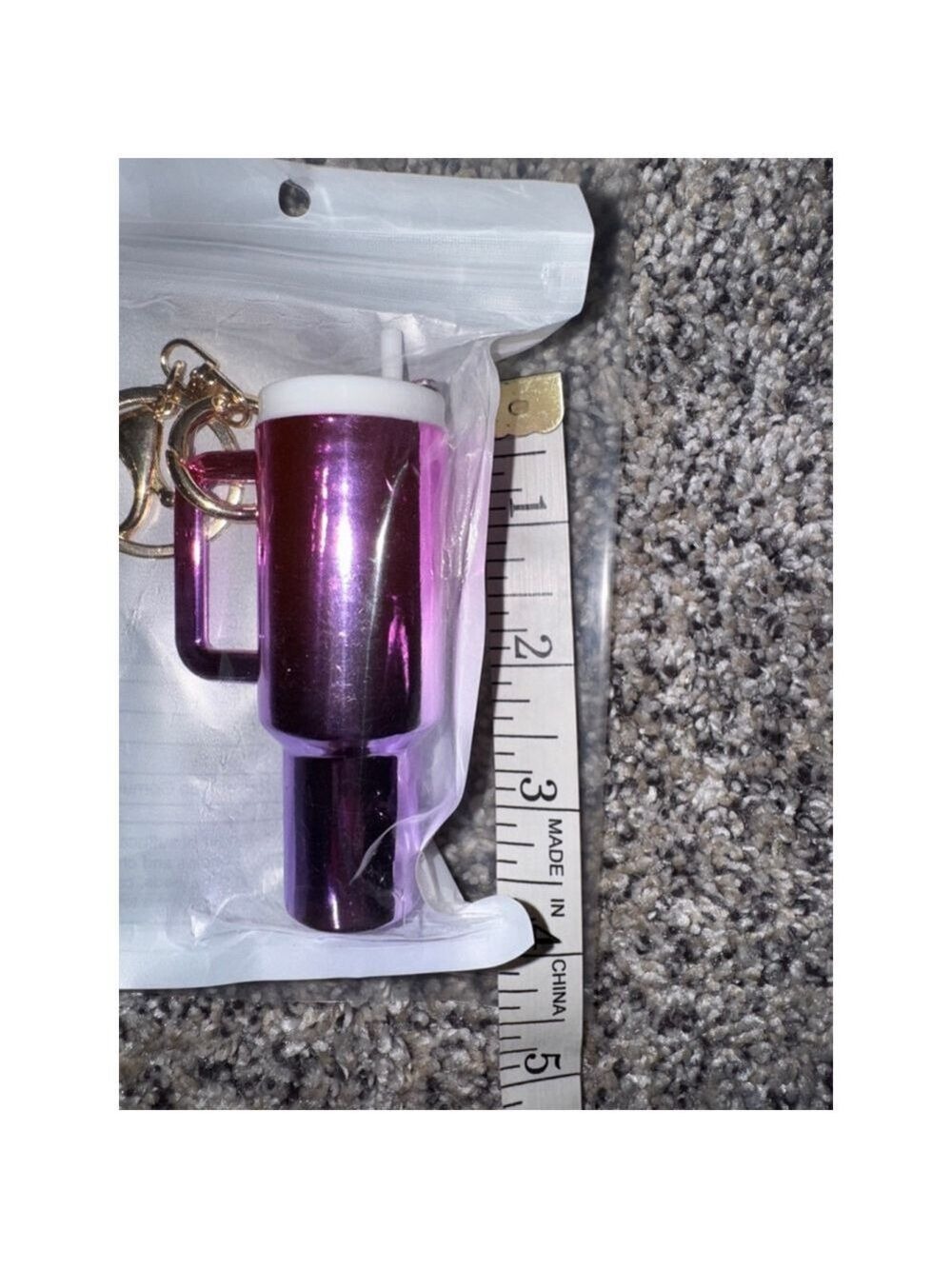 Women's Unbranded Purple Magenta Tumbler Keychain One Size - Picture 4 of 7